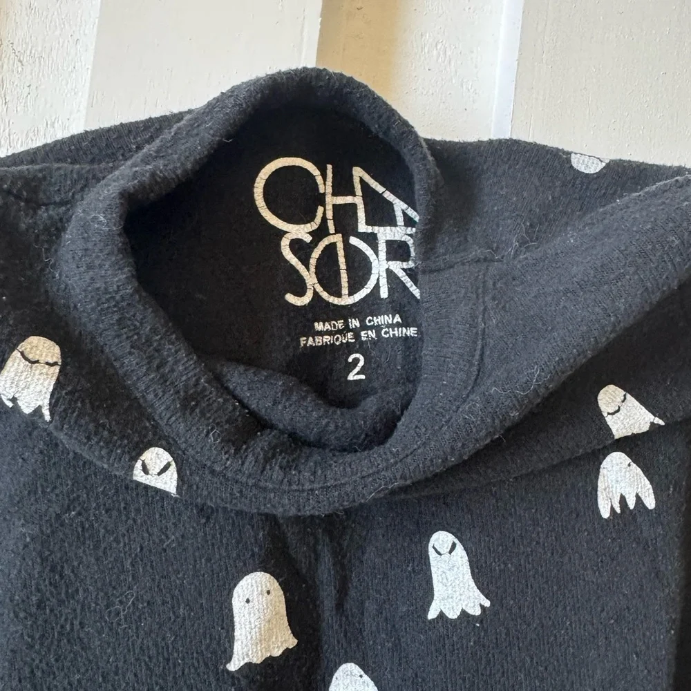 Chaser Black Sweatshirt with Ghost Print